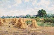 Arthur Boyd Houghton Wheatfield, Wiltshire oil on canvas